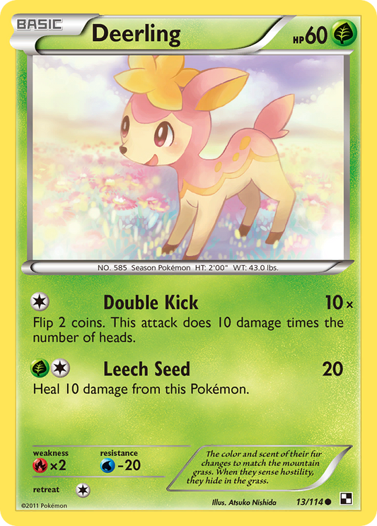 Deerling 13/114 Common | Black & White | Pokemon Card