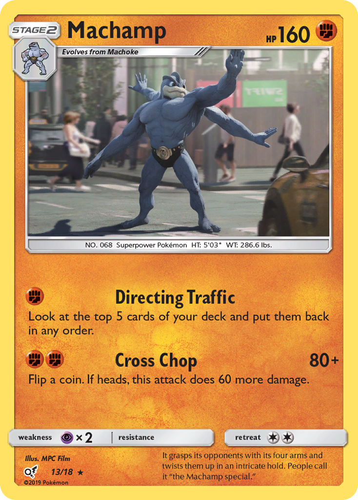 Machamp 13/18 Rare | Detective Pikachu | Pokemon Card