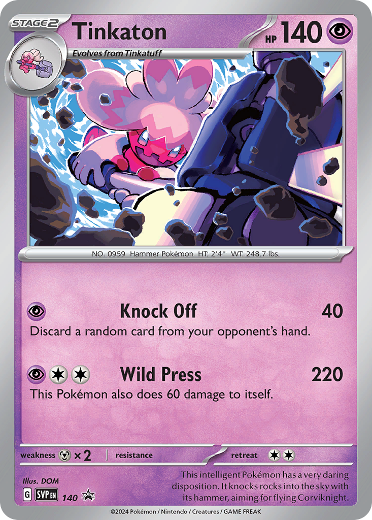 Tinkaton #140 Promo | Scarlet & Violet Black Star Promos | Pokemon Card