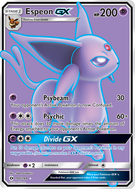 Espeon-GX 140/149 Rare Ultra | Sun & Moon | Pokemon Card