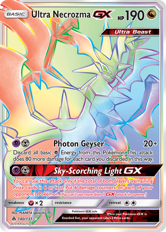 Ultra Necrozma-GX 140/131 Rare Rainbow | Forbidden Light | Pokemon Card