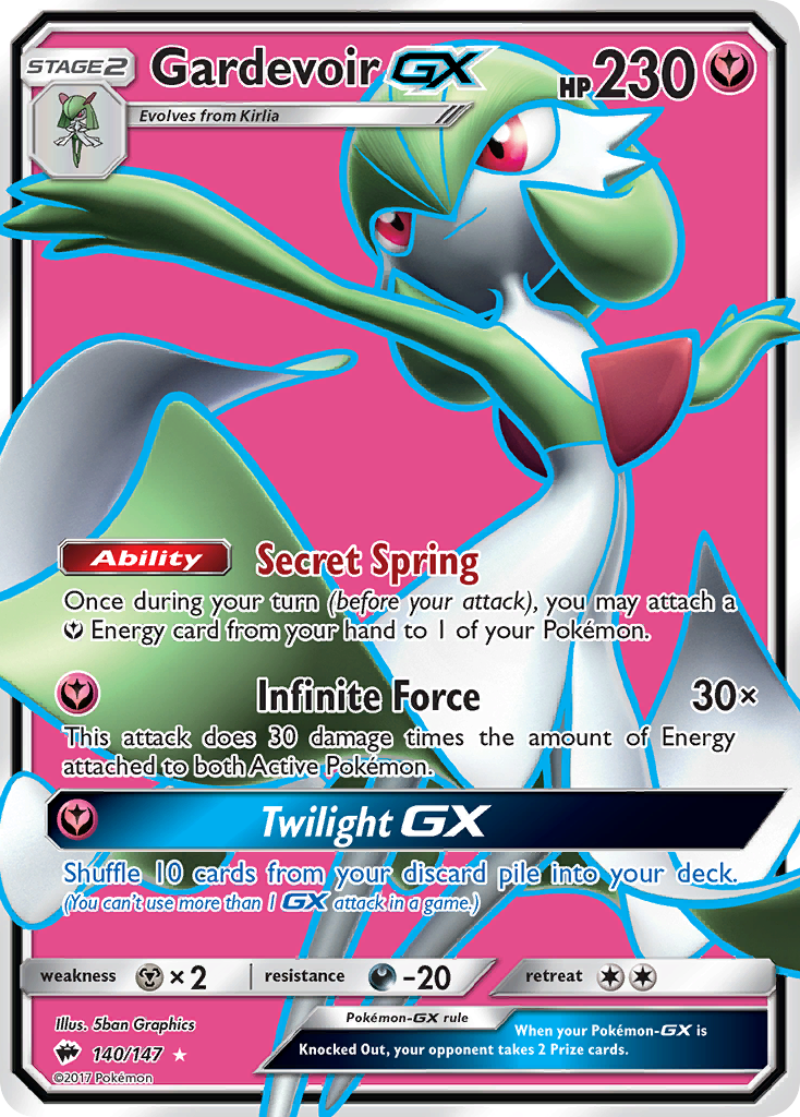 Gardevoir-GX 140/147 Rare Ultra | Burning Shadows | Pokemon Card