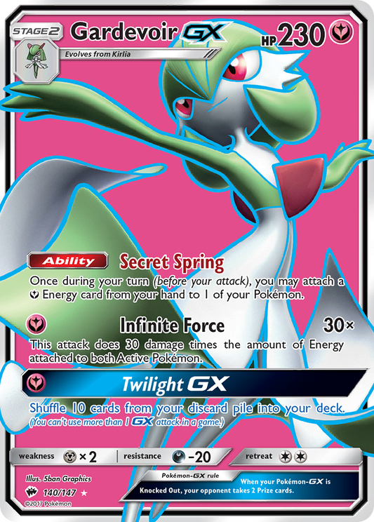 Gardevoir-GX 140/147 Rare Ultra | Burning Shadows | Pokemon Card