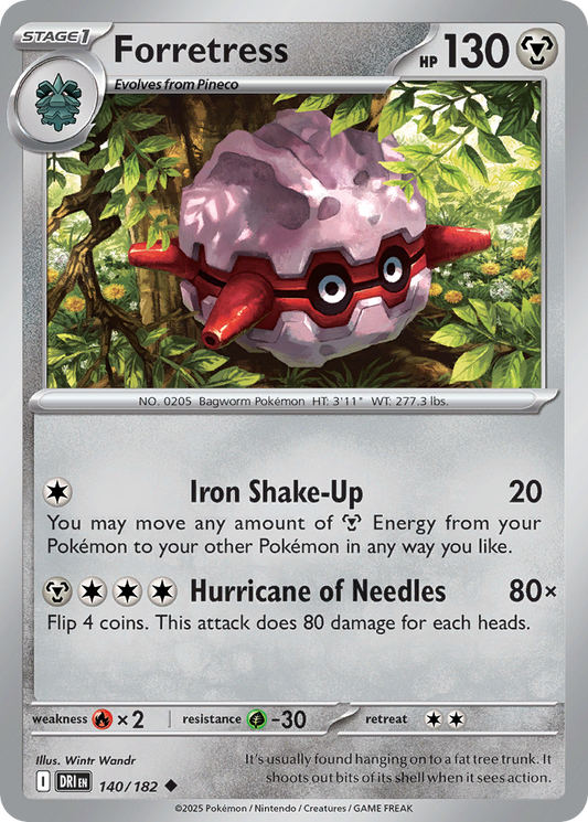 Forretress 140/182 Uncommon | Destined Rivals | Pokemon Card