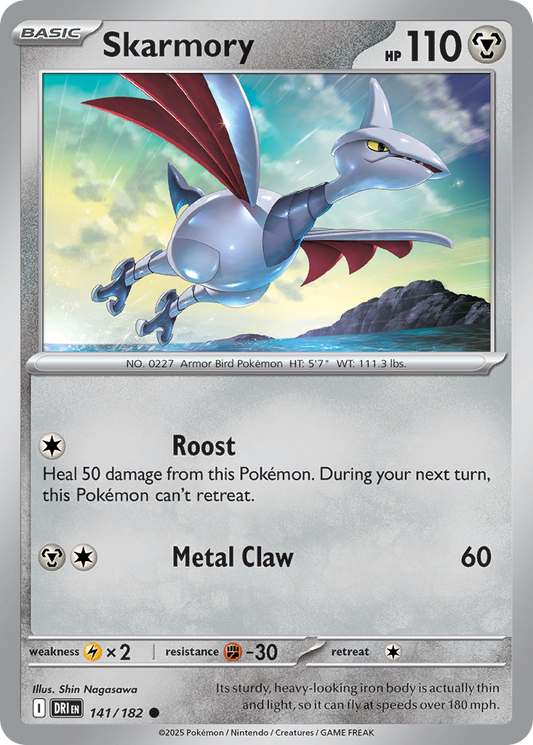 Skarmory 141/182 Common | Destined Rivals | Pokemon Card