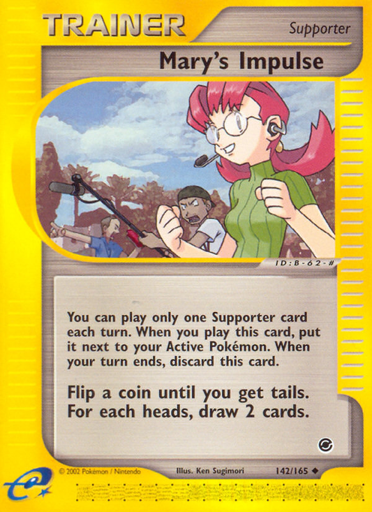 Mary's Impulse 142/165 Uncommon | Expedition Base Set | Pokemon Card