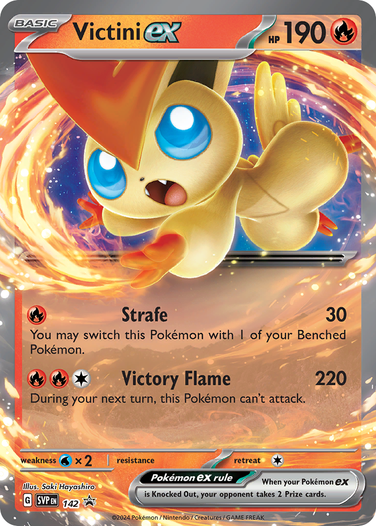Victini ex #142 Promo | Scarlet & Violet Black Star Promos | Pokemon Card