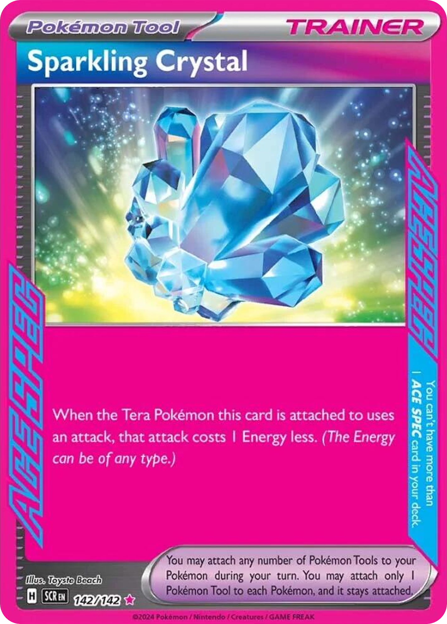 Sparkling Crystal 142/142 ACE SPEC Rare | Stellar Crown | Pokemon Card