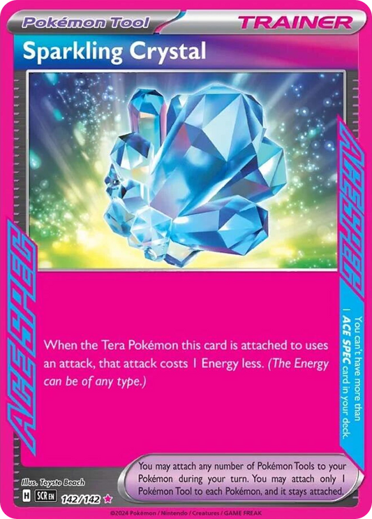 Sparkling Crystal 142/142 ACE SPEC Rare | Stellar Crown | Pokemon Card