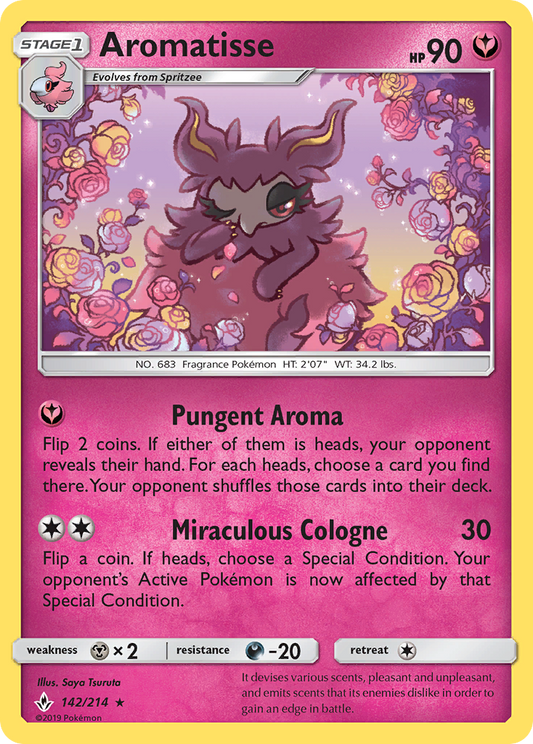 Aromatisse 142/214 Rare | Unbroken Bonds | Pokemon Card