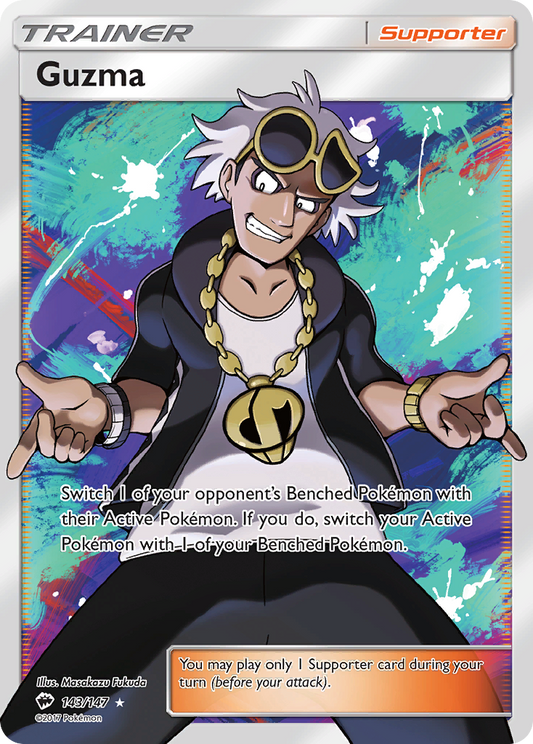 Guzma 143/147 Rare Ultra | Burning Shadows | Pokemon Card