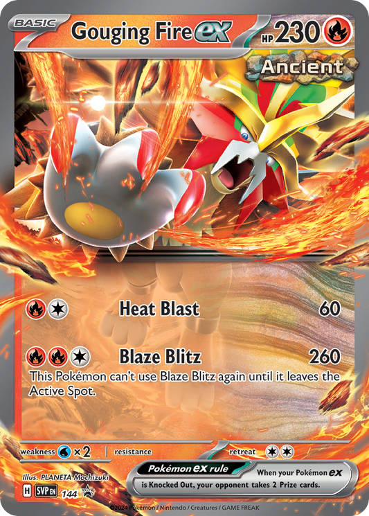 Gouging Fire ex #144 Promo | Scarlet & Violet Black Star Promos | Pokemon Card