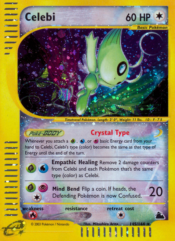 Celebi 145/144 Rare Secret | Skyridge | Pokemon Card