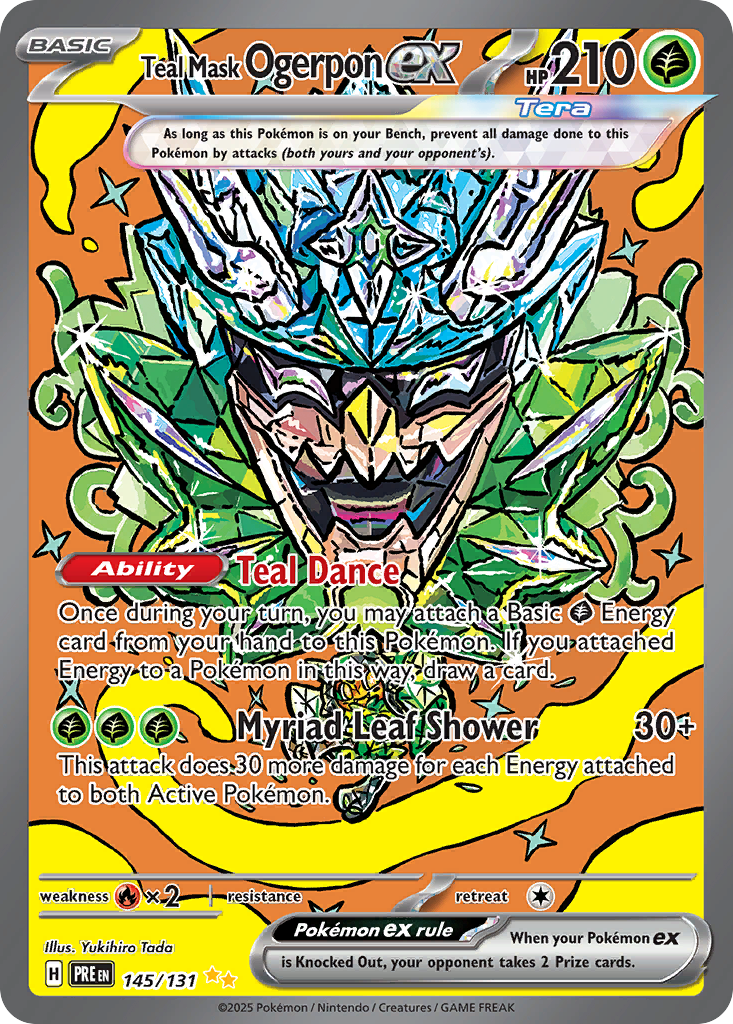 Teal Mask Ogerpon ex 145/131 Special Illustration Rare | Prismatic Evolutions | Pokemon Card