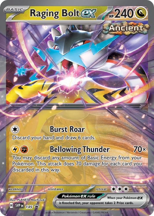 Raging Bolt ex #145 Promo | Scarlet & Violet Black Star Promos | Pokemon Card