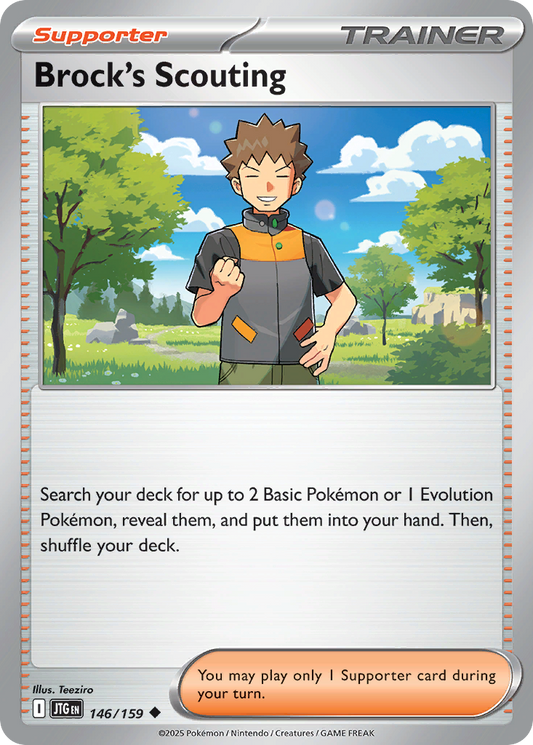 Brock's Scouting 146/159 Uncommon | Journey Together | Pokemon Card
