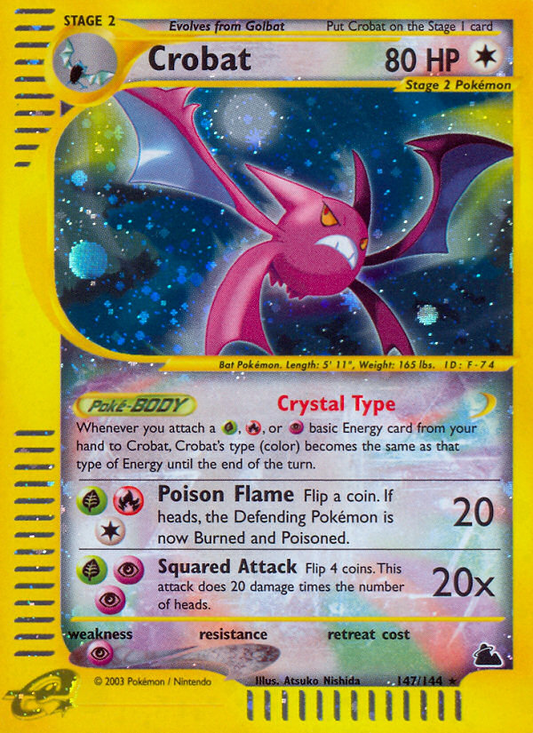 Crobat 147/144 Rare Secret | Skyridge | Pokemon Card
