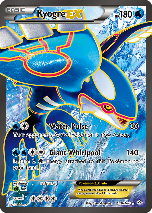 Kyogre-EX 148/160 Rare Ultra | Primal Clash | Pokemon Card