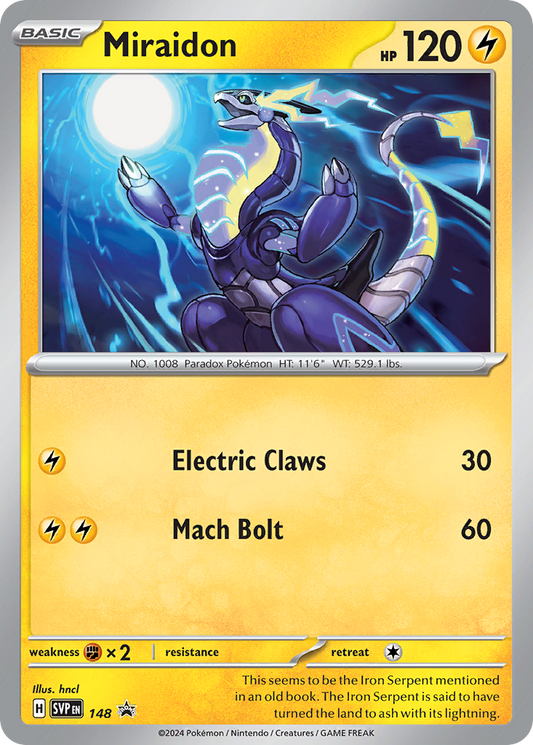 Miraidon #148 Promo | Scarlet & Violet Black Star Promos | Pokemon Card