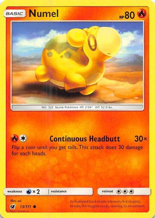 Numel 13/111 Reverse Holo | Crimson Invasion | Pokemon Card