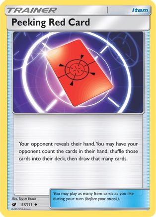 Peeking Red Card 97/111 Reverse Holo | Crimson Invasion | Pokemon Card