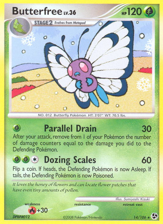 Butterfree 14/106 Rare | Great Encounters | Pokemon Card