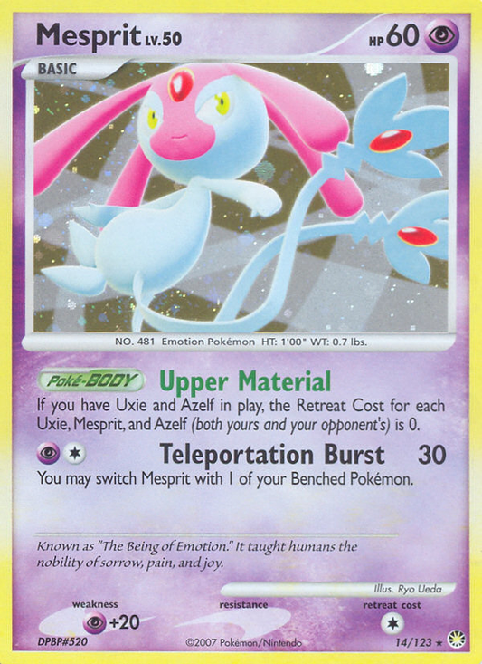 Mesprit 14/123 Rare Holo | Mysterious Treasures | Pokemon Card
