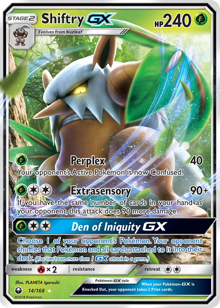 Shiftry-GX 14/168 Rare Holo GX | Celestial Storm | Pokemon Card