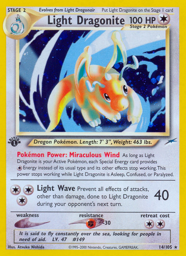 Light Dragonite 14/105 Rare Holo | Neo Destiny | Pokemon Card