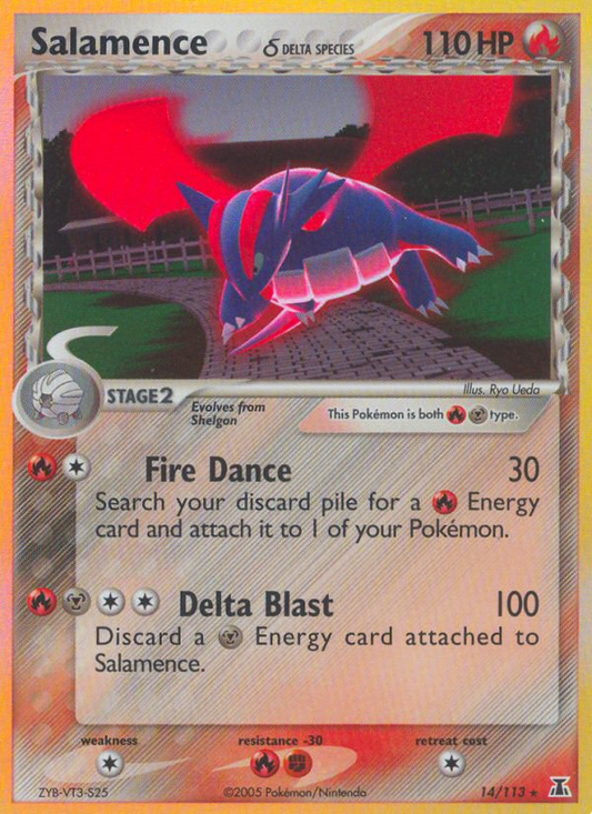 Salamence δ 14/113 Rare Holo | Delta Species | Pokemon Card