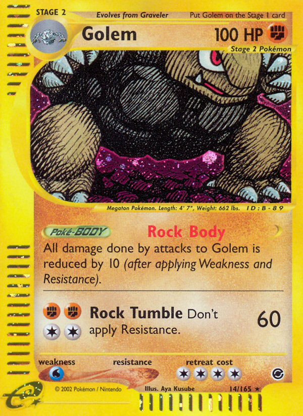 Golem 14/165 Rare Holo | Expedition Base Set | Pokemon Card