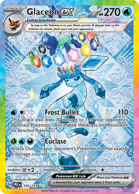 Glaceon ex 150/131 Special Illustration Rare | Prismatic Evolutions | Pokemon Card