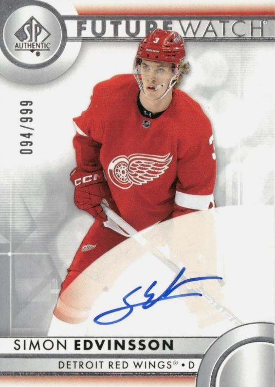Simon Edvinsson #151 Detroit Red Wings | 2023-24 SP Authentic | NHL Trading Card
