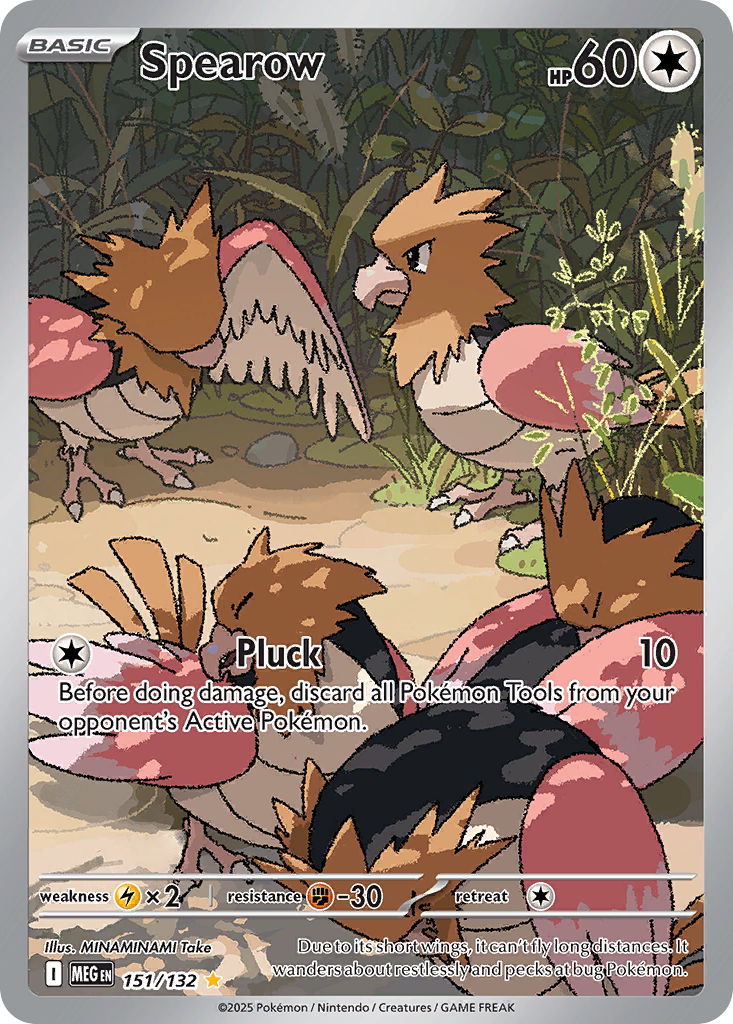 Spearow 151/132 Illustration Rare | Mega Evolution | Pokemon Card