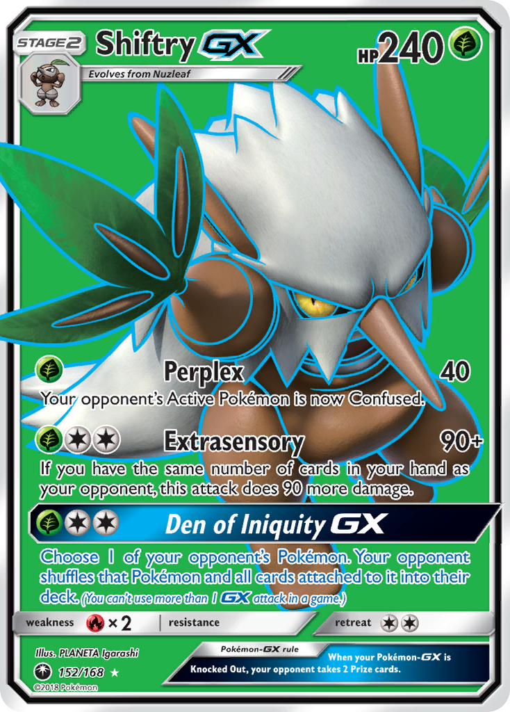 Shiftry-GX 152/168 Rare Ultra | Celestial Storm | Pokemon Card
