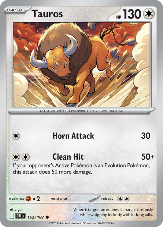 Tauros 152/182 Common | Destined Rivals | Pokemon Card