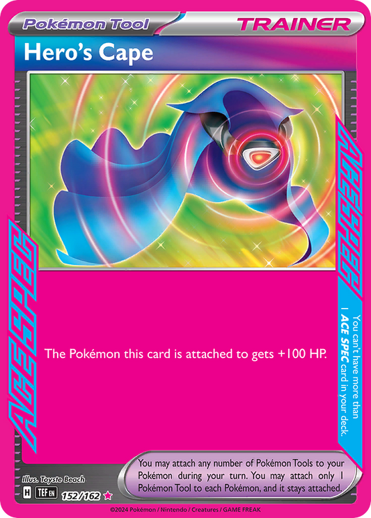 Hero's Cape 152/162 ACE SPEC Rare | Temporal Forces | Pokemon Card