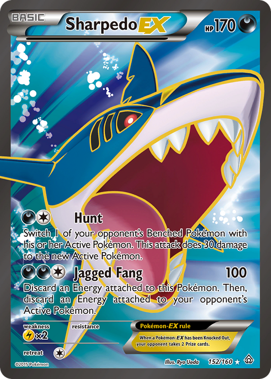 Sharpedo-EX 152/160 Rare Ultra | Primal Clash | Pokemon Card