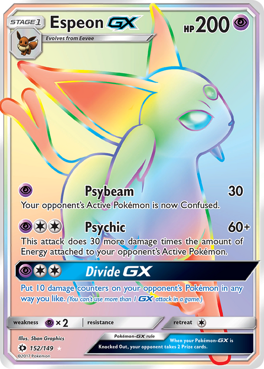 Espeon-GX 152/149 Rare Rainbow | Sun & Moon | Pokemon Card