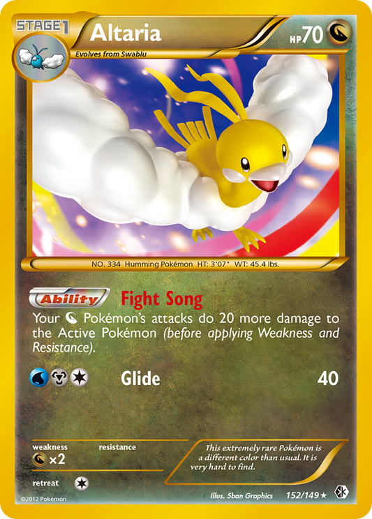 Altaria 152/149 Rare Secret | Boundaries Crossed | Pokemon Card