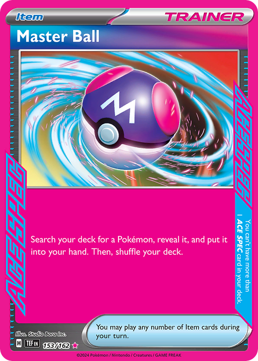 Master Ball 153/162 ACE SPEC Rare | Temporal Forces | Pokemon Card