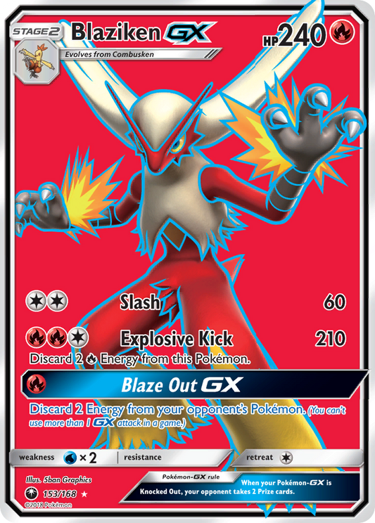Blaziken-GX 153/168 Rare Ultra | Celestial Storm | Pokemon Card