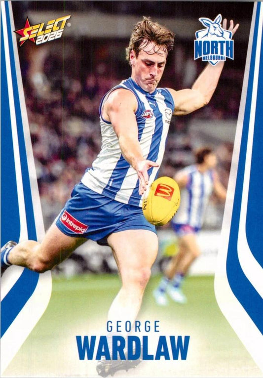 George Wardlaw #154 North Melbourne Kangaroos | 2026 Select AFL Footy Stars | Trading Card