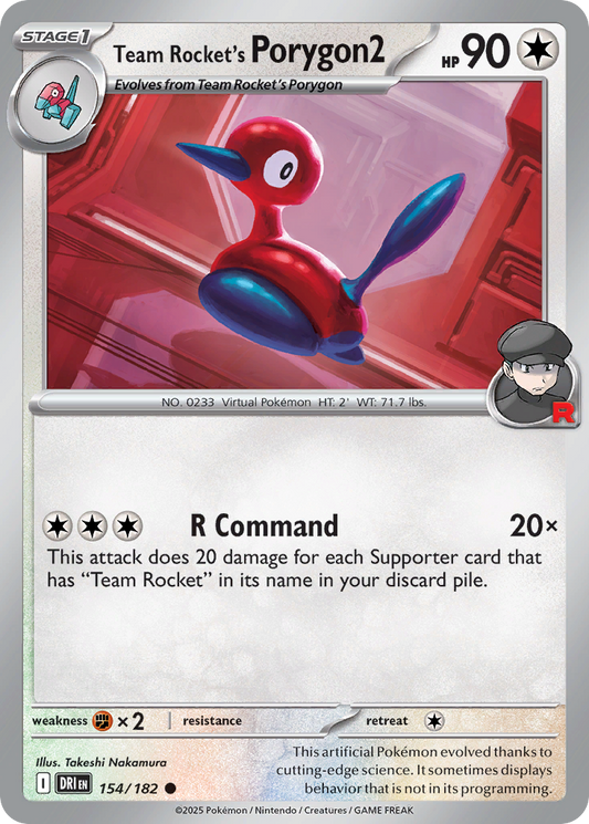 Team Rocket's Porygon2 154/182 Common | Destined Rivals | Pokemon Card