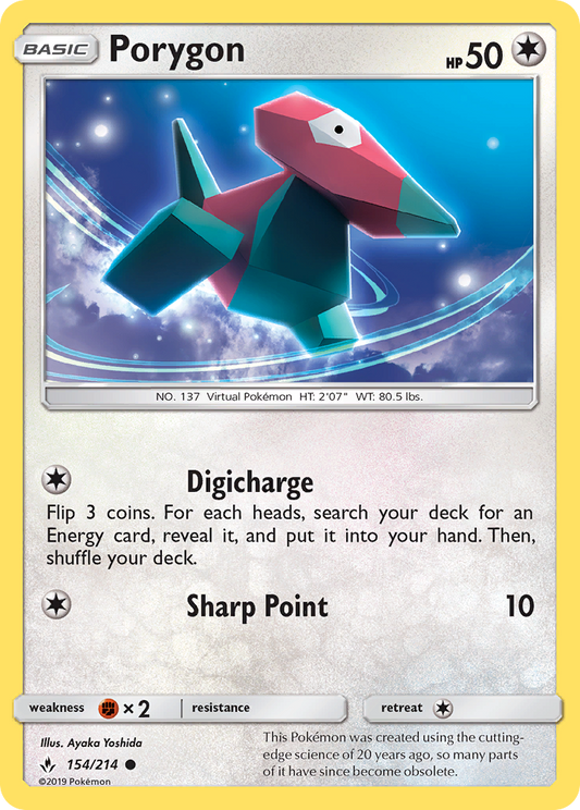 Porygon 154/214 Common | Unbroken Bonds | Pokemon Card