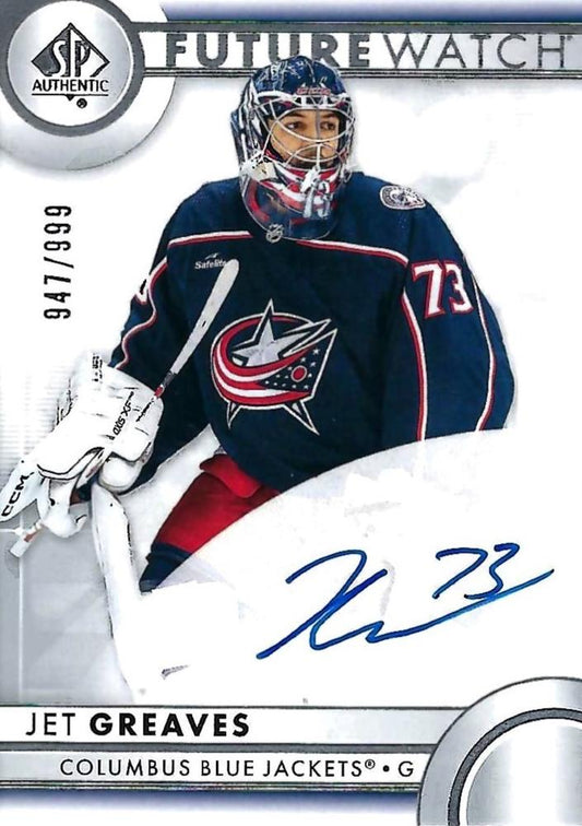 Jet Greaves #155 Columbus Blue Jackets | 2023-24 SP Authentic | NHL Trading Card
