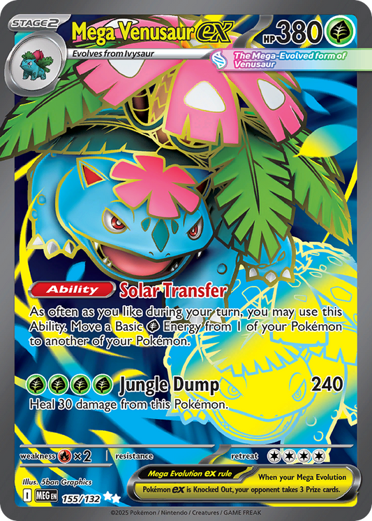 Mega Venusaur ex 155/132 Ultra Rare | Mega Evolution | Pokemon Card