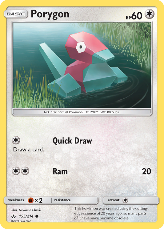 Porygon 155/214 Common | Unbroken Bonds | Pokemon Card