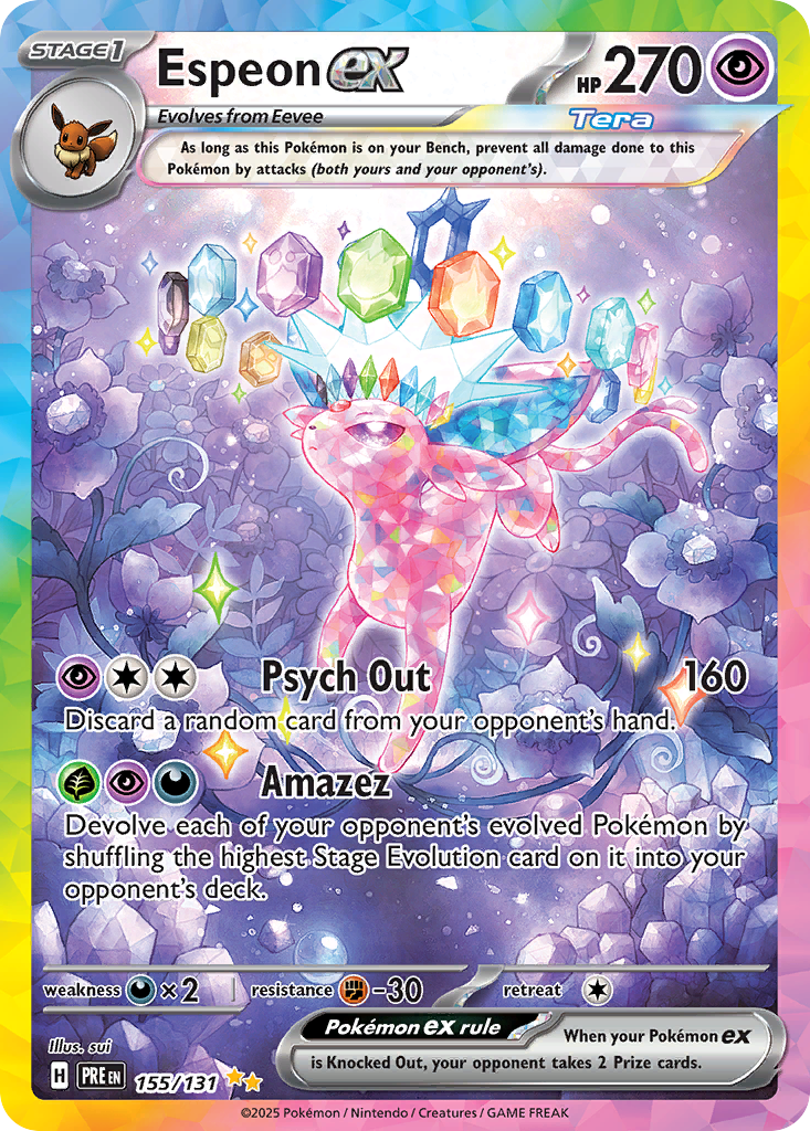 Espeon ex 155/131 Special Illustration Rare | Prismatic Evolutions | Pokemon Card