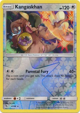 Kangaskhan 47/68 Reverse Holo | Hidden Fates | Pokemon Card